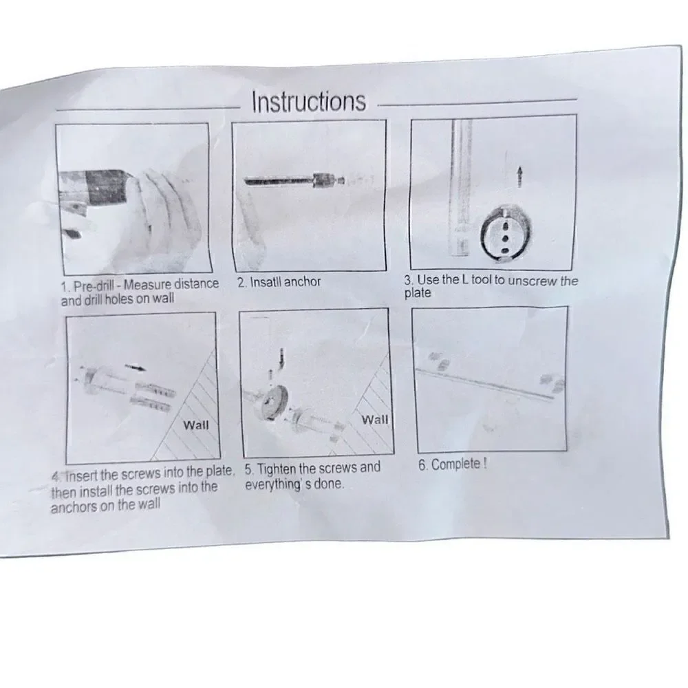 *NEW*Set Of 2 TocTen Stainless Steel Thicken Wall Mounted Double Bath Towel Bar